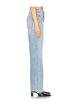 GRLFRND Katya Seamed Loose Wide Leg Jeans in Denim-Light. Size 24. Also in 23.