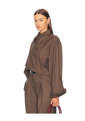 Helsa The Left Bank Layered Shirt in Brown. Size M. Also in XXS, XS, S, L.