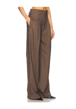 Helsa The Paperbag Trouser in Brown. Size M. Also in XXS, XS, S.