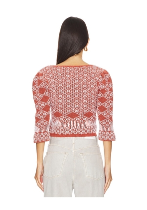 Free People Geo Floral Cardi in Red. Size L. Also in XL.