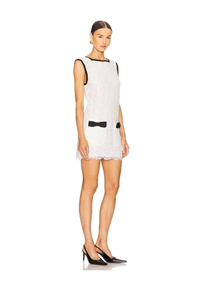 Helsa The Lace Mini Dress in White. Size M. Also in S, L, XL.