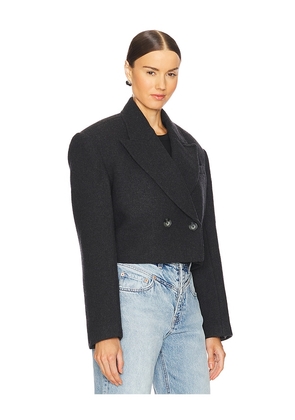 GRLFRND x Emily Gemma The Short Coat in Grey. Size XL. Also in L.