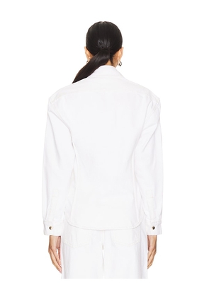 FRAME The Sculpted Shirt in White. Size 12. Also in 8, 16.