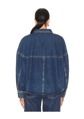 FRAME The Bubble Shirt in Blue. Size M. Also in L.