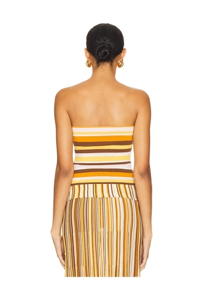 FAITHFULL Citara Strapless Top in Brown. Size XL. Also in L.
