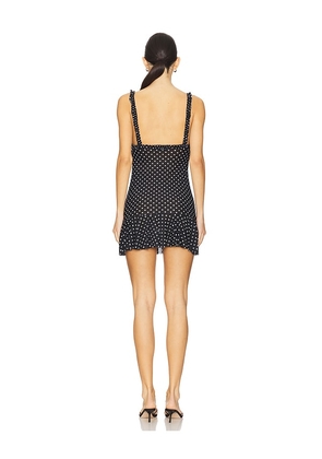 Indah Camilla Mini Dress in Black. Size S. Also in XS, L.