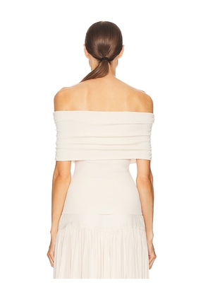 Helsa Makenzie Off Shoulder Sweater in Cream. Size M. Also in S, L.