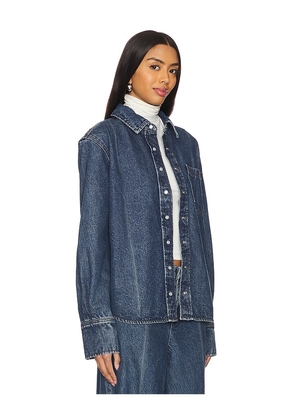 GRLFRND Mae Button Down in Blue. Size S. Also in XS, L.