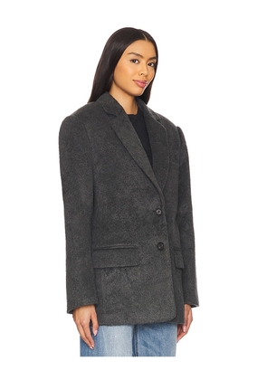 GRLFRND Wool Blend Blazer in Grey. Size M. Also in S, L.
