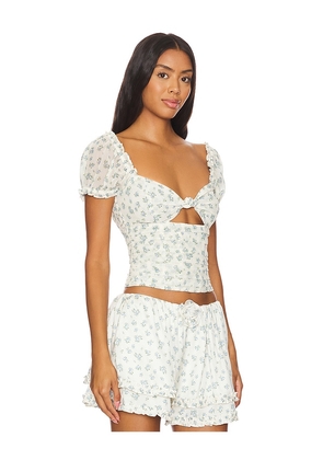For Love & Lemons Chateau Top in Cream. Size M. Also in S, XS, L.