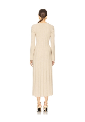 SIMKHAI Kogan Full Length Dress in Tan. Size L. Also in XS.
