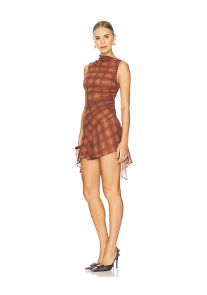 h:ours Amari Mini Dress in Brown. Size M. Also in XXS.