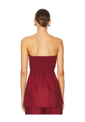 FAITHFULL Boe Tunic Top in Burgundy. Size XL. Also in L.