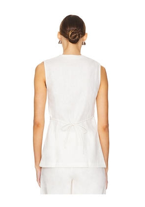 FAITHFULL Lulea Wrap Vest in White. Size S. Also in XS.