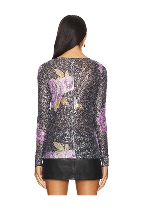 Free People x Intimately FP Printed Gold Rush Long Sleeve in Black. Size XS. Also in S.