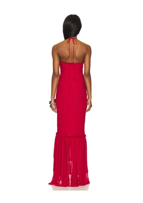 h:ours Haven Maxi Dress in Red. Size S. Also in XS, XXS, M.