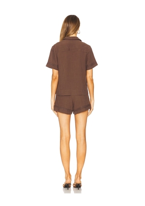 HEARTLOOM Lourdes Set in Chocolate. Size S. Also in XS, L, XL.