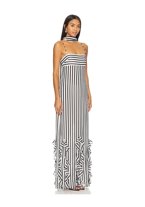 House of Harlow 1960 x REVOLVE Nieve Maxi Dress in Black, White. Size M. Also in L, S, XL, XS.