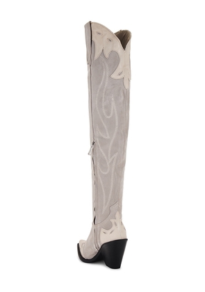 Free People Wild West Thigh High in Light Grey. Size 6. Also in 6.5, 8.