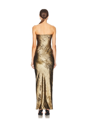 House of Harlow 1960 x REVOLVE Danna Maxi Dress in Metallic Gold. Size M. Also in S.