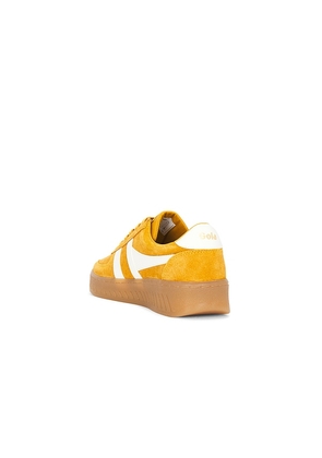 Gola Women's Grandslam Suede Sneakers in Mustard. Size 6. Also in 5.