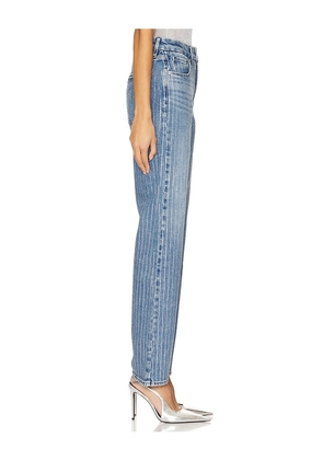 Good American Good Icon Rhinestone Jeans in Denim-Medium. Size 14. Also in 0, 12, 2, 20, 22.
