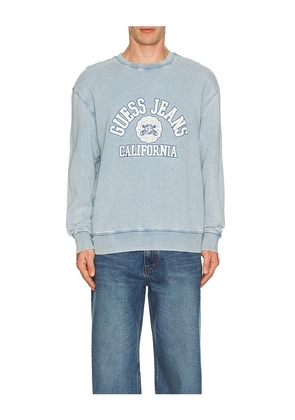Guess Jeans Crew Neck Sweatshirt in Blue. Size M. Also in S, L.
