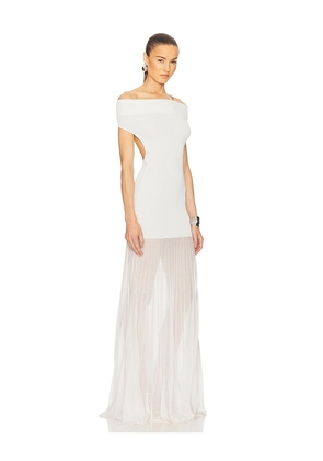 Helsa Jazzlyn Maxi Knit Dress in Ivory. Size M. Also in L, XL.