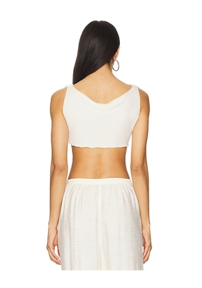 Indah Maha Solid Cowl Neck Vest Top in Ivory. Size M. Also in XS, S, L.