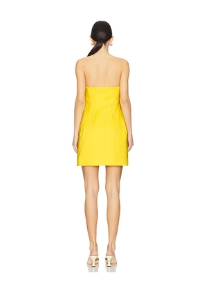 SIMKHAI Arta Bustier Mini Dress in Lemon. Size 2. Also in 6, 10.