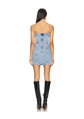 Icon Denim Judy Mini Dress in Blue. Size M. Also in S, L.