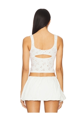 Free People Full Bloom Eyelet Cami in Ivory. Size M. Also in L, XL.