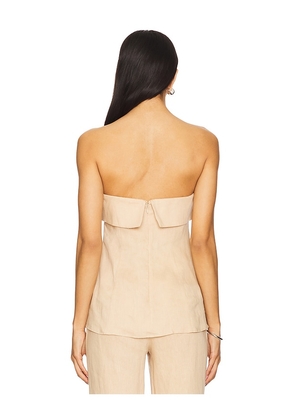 HEVRON Addison Top in Beige. Size 10. Also in 6, 12.