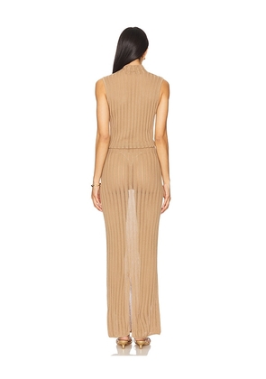 House of Harlow 1960 x REVOLVE Alani Maxi Knit Dress in Taupe. Size M. Also in L.