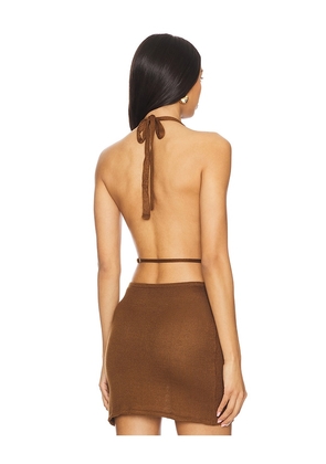 Flook The Label Jayla Top in Brown. Size M. Also in S, L.
