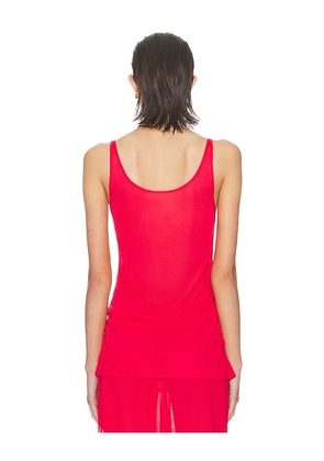 Helsa Arlena Knit Top in Red. Size M. Also in S, L.