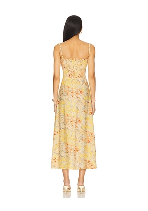 FAITHFULL Sorana Midi Dress in Yellow. Size L. Also in XL.