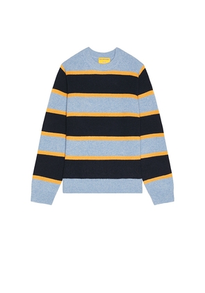 Guest In Residence Stripe Crew Neck Sweater in Blue. Size XL/1X. Also in L.