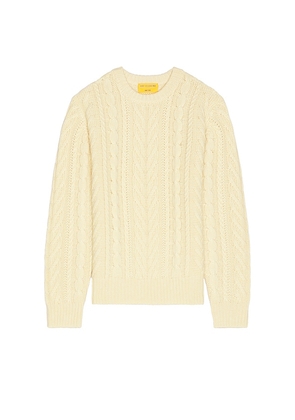 Guest In Residence Fisherman Crew Neck Sweater in Yellow. Size M. Also in S, L.