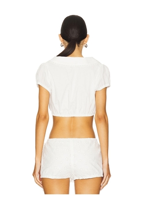 Frankies Bikinis X Bella Hadid Little Miss Top in White. Size M. Also in L, XL.