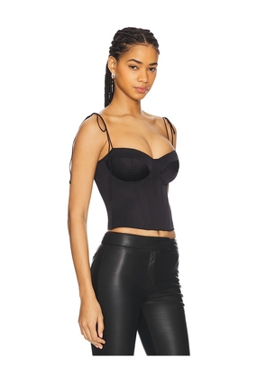 Good American Satin Bustier Top in Black. Size XS. Also in S, XXXXL/4X.
