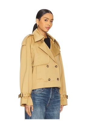 Ivy Oak Jessica Cropped Trench Coat in Tan. Size 38/4. Also in 34/0.