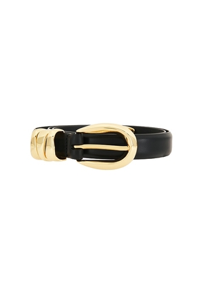 Madewell Triple Metal Keeper Belt in True Black With Gold in Black. Size L. Also in XS, S, M, XL.