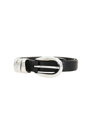 Madewell Triple Metal Keeper Belt in True Black With Silver in Black. Size L. Also in XS, S, M.