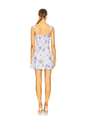 FAITHFULL Yvonne Mini Dress in Baby Blue. Size M. Also in L, XL.