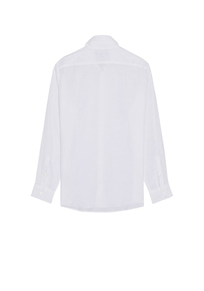 Frescobol Carioca Antonio Linen Shirt in White. Size S. Also in M, XXL/2X.