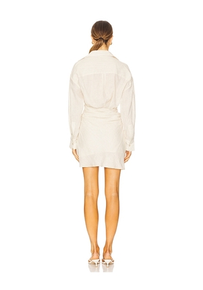 FAITHFULL Laria Mini Dress in Beige. Size S. Also in XS, L.