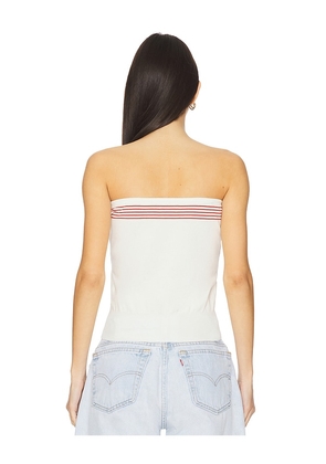 FAITHFULL Arlette Strapless Top in Ivory. Size XL. Also in L.