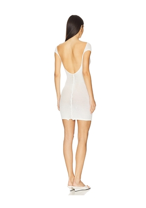 George Trochopoulos White Viscose Dress in White. Size M. Also in S, L.