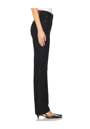 GRLFRND Sara Super High Rise Straight Jeans in Black. Size 23. Also in 24, 25.